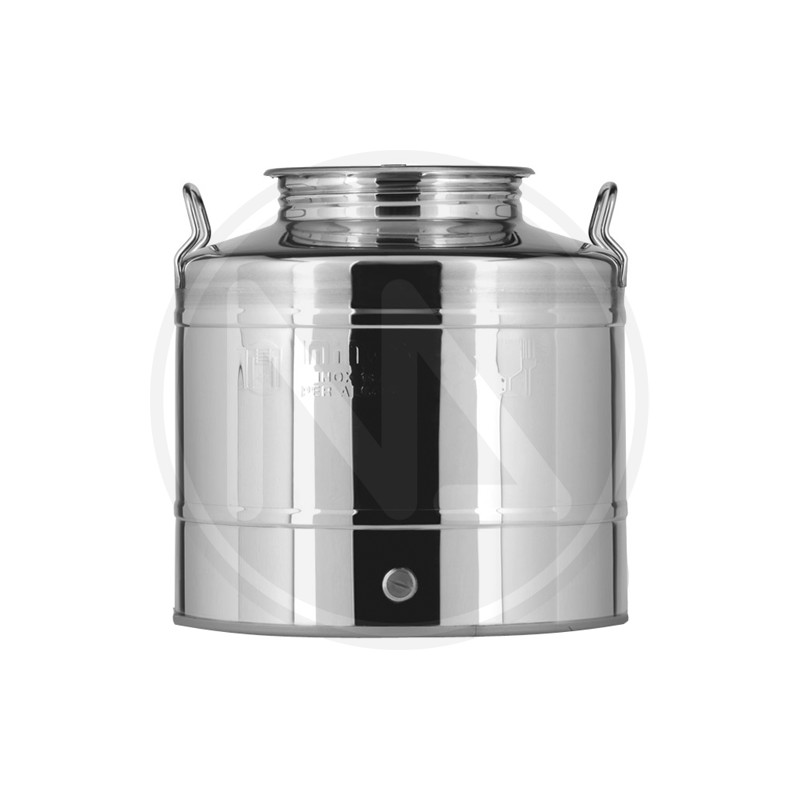 OIL DRUM CONTAINER STAINLESS STEEL 15 lt