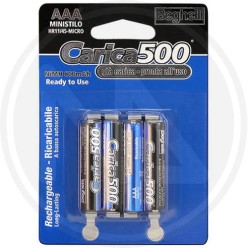 BATTERIE RICARICABILI MINISTILO "CARICA500" BEGHELLI