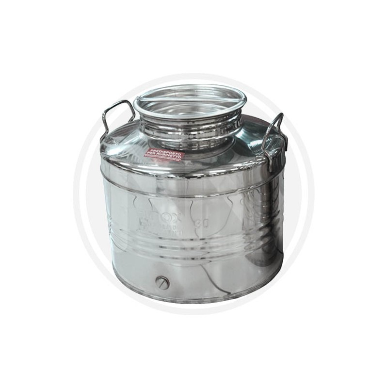 OIL DRUM CONTAINER STAINLESS STEEL 18/10