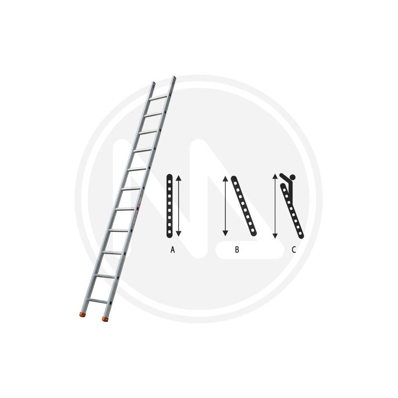 SINGLE SECTION INDUSTRIAL LADDER "GENIA" FACAL