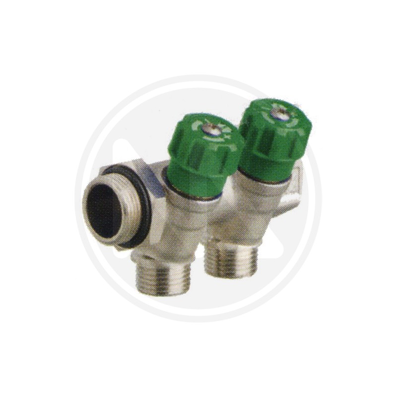 2 WAY MANIFOLD WITH VALVE art. 395