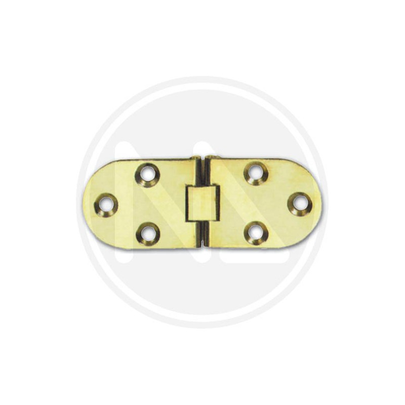 biscuit shaped brass hinge with stop for furniture