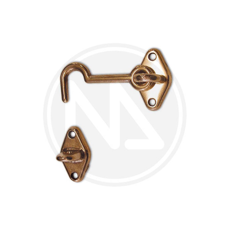 brass security hook for door "ds" cf. blister 2 pz.