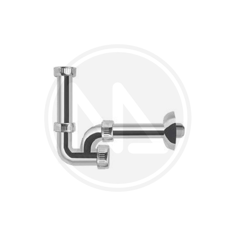 INSPECTIONABLE "U" TRAP for washbasin and bidet IN CHROMED POLYPROPYLENE