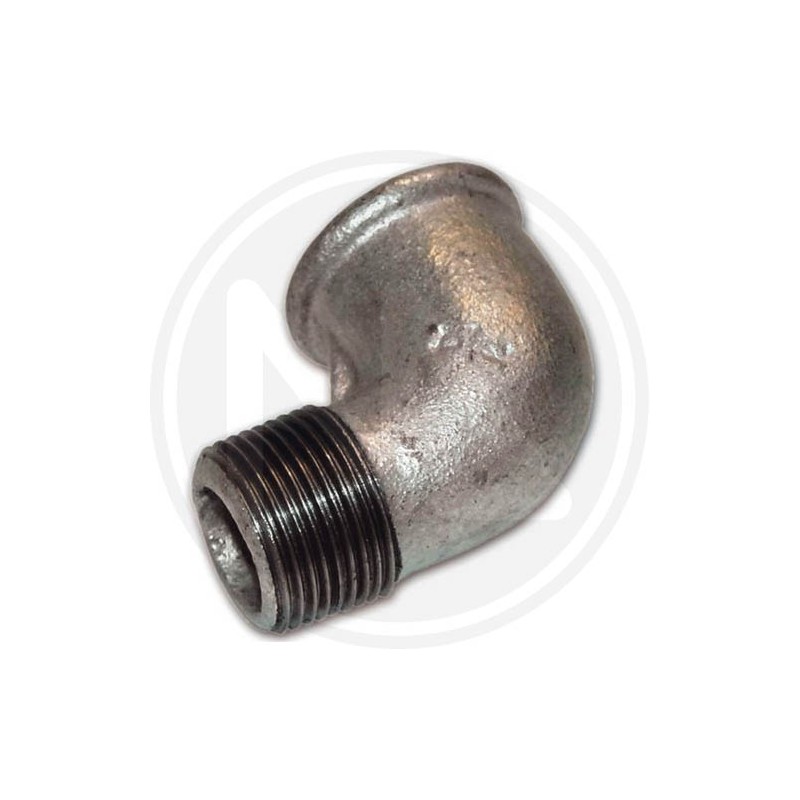 cast iron connection with a bend m-f