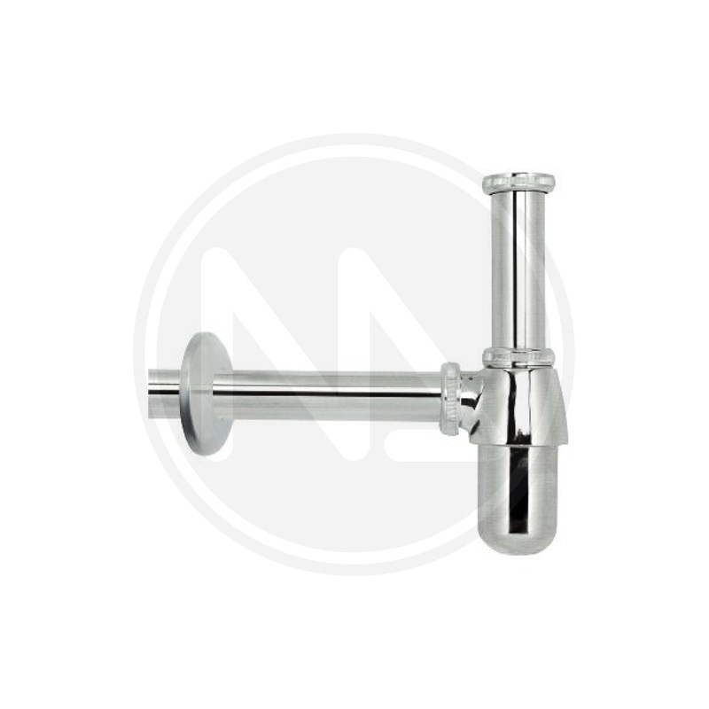 BOTTLE TRAP FOR washbasin IN CHROME METAL