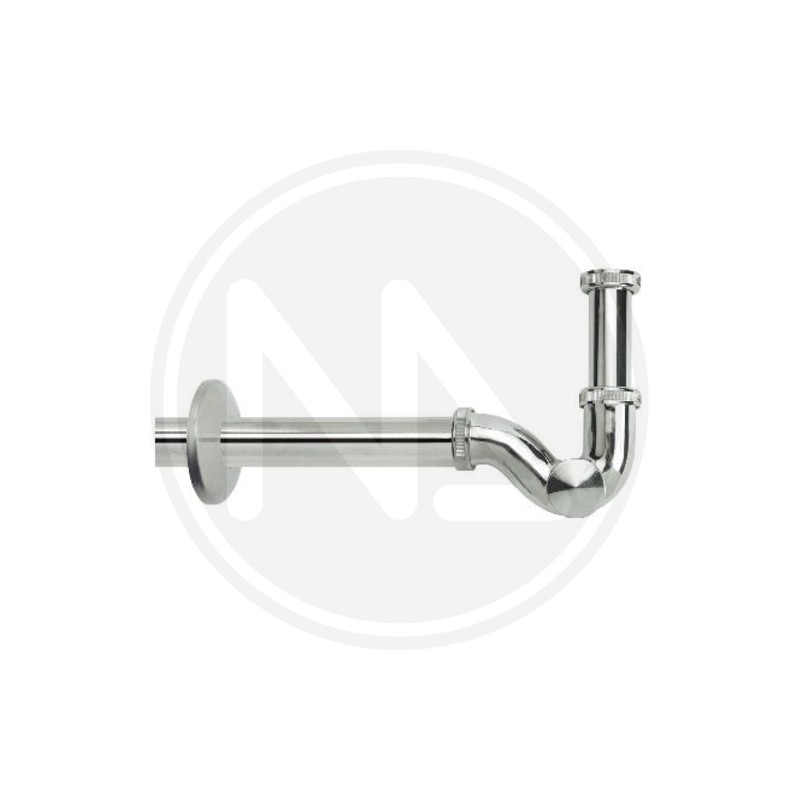 SIPHON A "p" inspectable for washbasin and bidet IN CHROME METAL