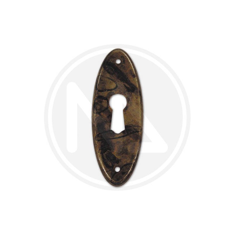 anTIQUE BRASS furniture keyhole limpet vertical 30655z