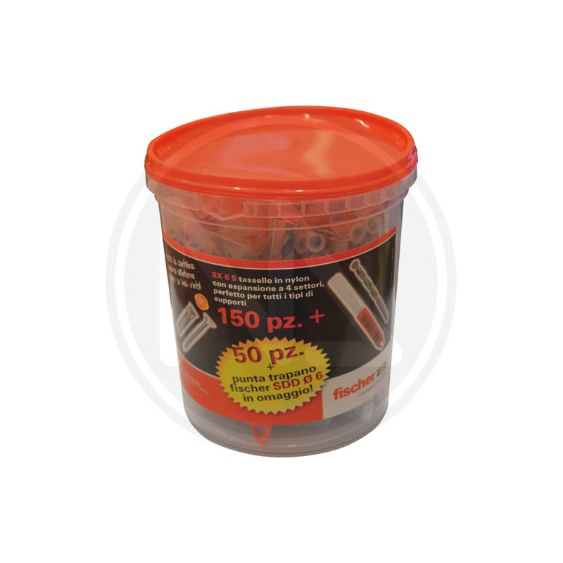 LEFT FISCHER NYLON ANCHORS WITH SCREW IN JAR