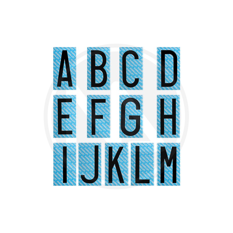 adhesive letter measure 50 mm. black