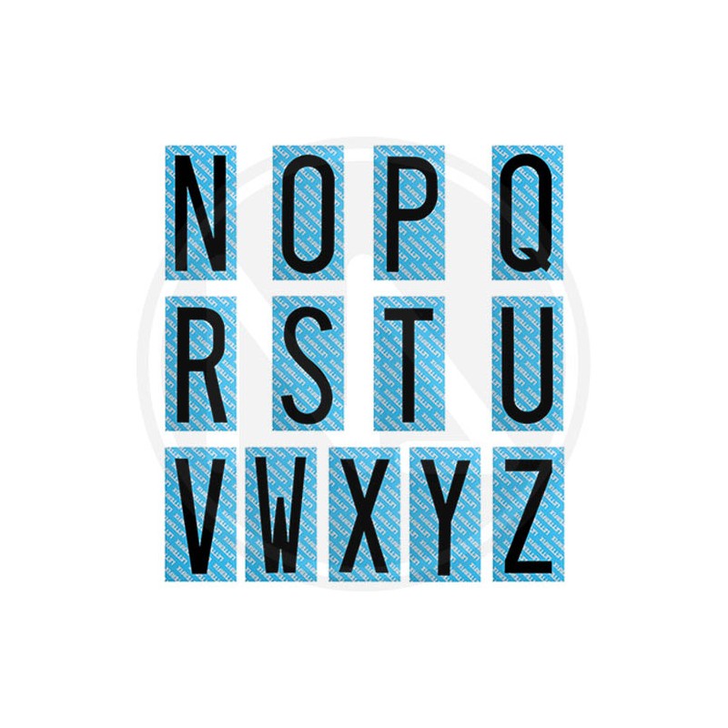 LETTERa ADESIVa misura 80 mm. N-Z nero