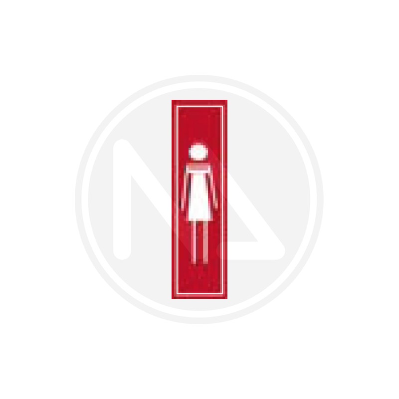 adhesive signs for informations RED COLOUR "SIMBOLO DONNA"