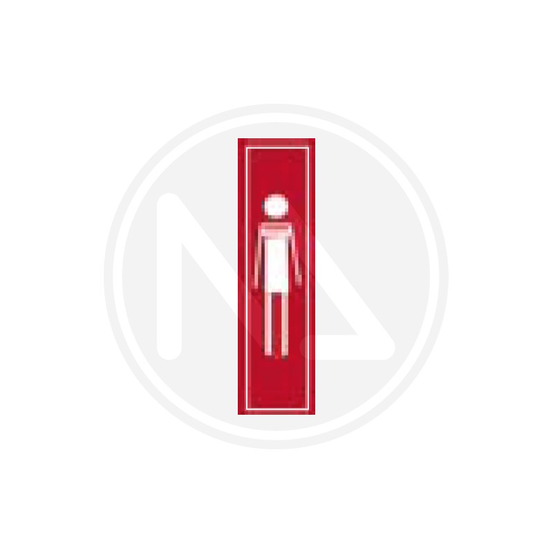 adhesive signs for informations RED COLOUR "SIMBOLO UOMO"