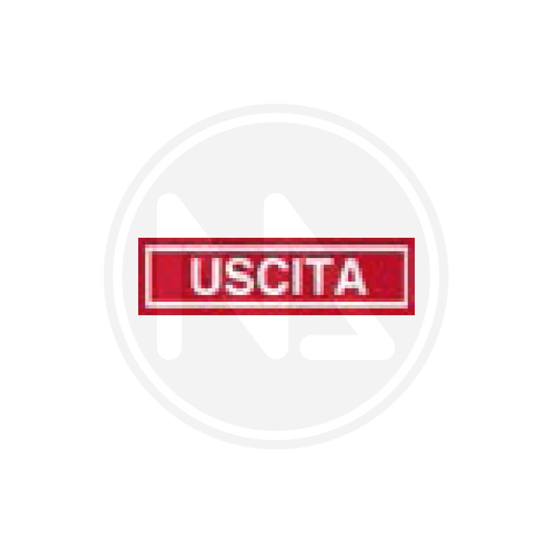 adhesive signs for informations RED COLOUR "USCITA"