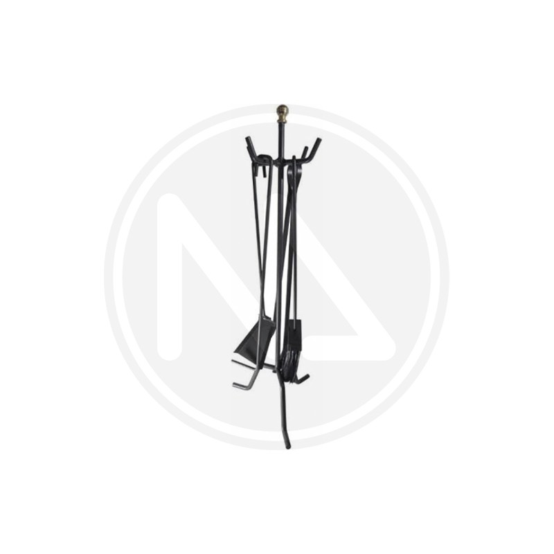 WROUGHT IRON FIREPLACE SET "GUBBIO"