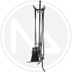 WROUGHT IRON FIREPLACE SET "VETRALLA"