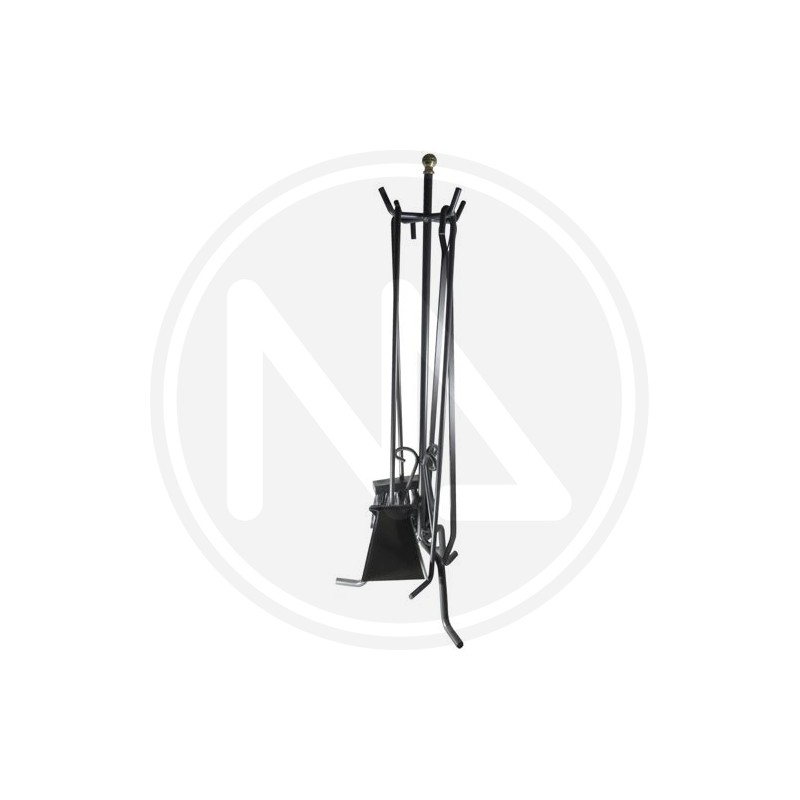 WROUGHT IRON FIREPLACE SET "VETRALLA"