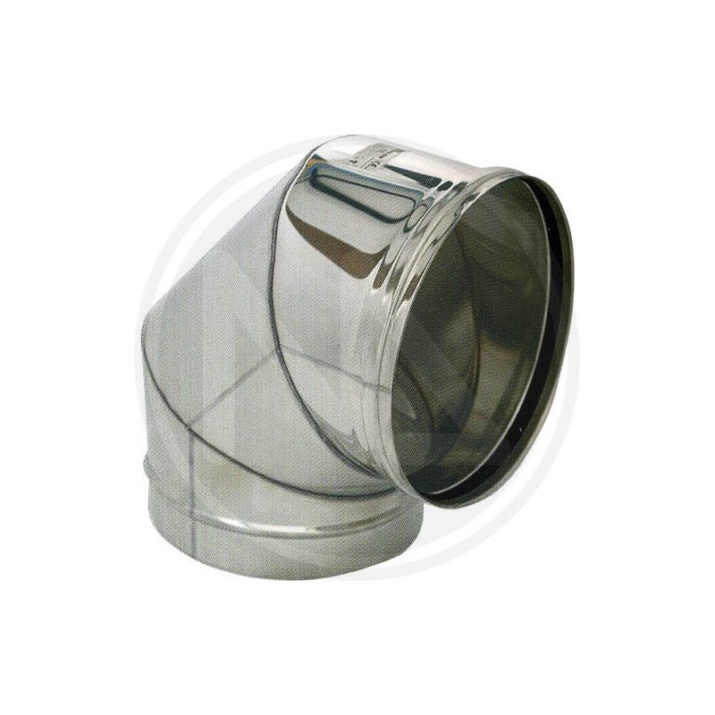 GOMITO PER STUFA PELLET ACCIAIO INOX