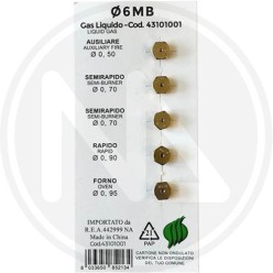 GPL GAS KITCHEN NOZZLES kit 5 pcs.
