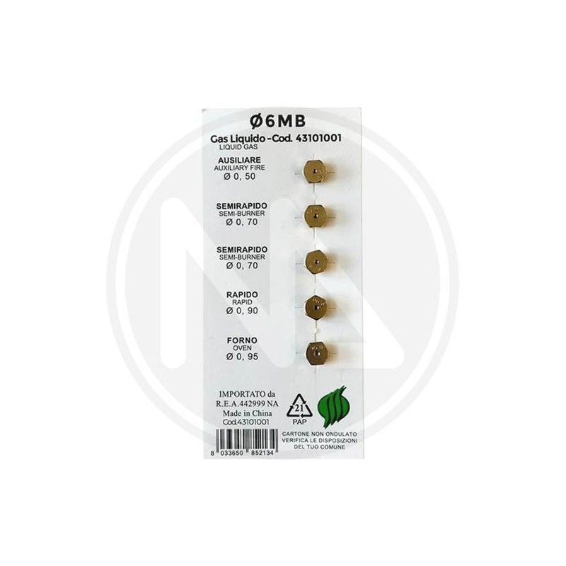 GPL GAS KITCHEN NOZZLES kit 5 pcs.