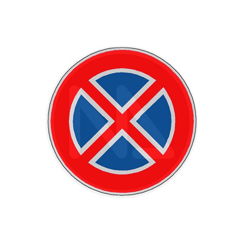 SIGNAL FOR SITE IN METAL "BAN TO STOP" fig 75