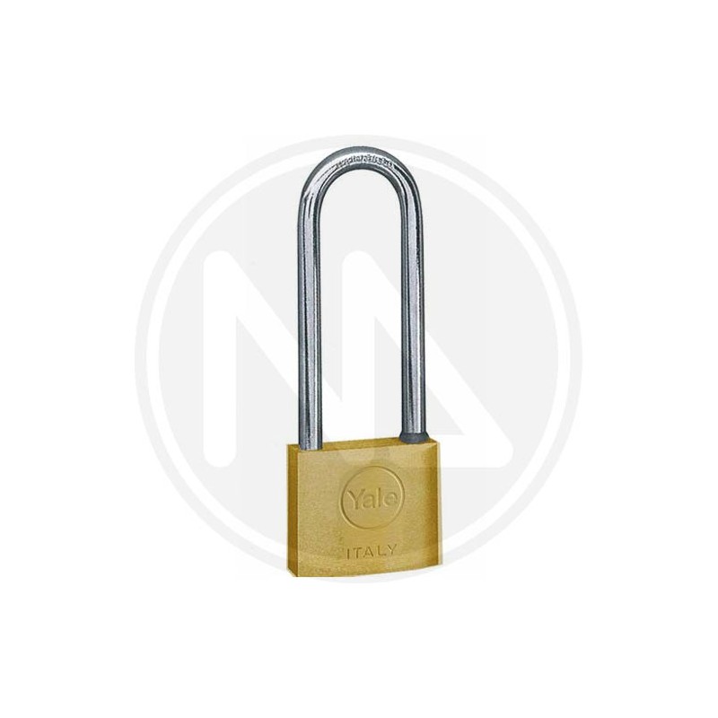 brass padlock with extra long arch "Y113" yale