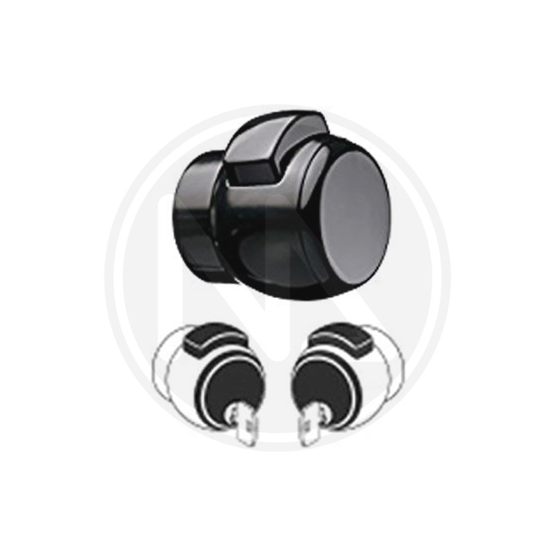 KNOB PRESS and OPEN with key "nova 13" black MERONI