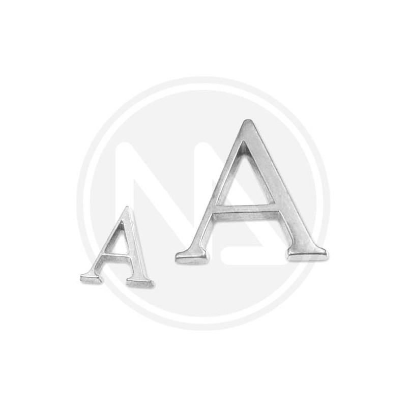 CHROME LETTER 80 MM. A-E