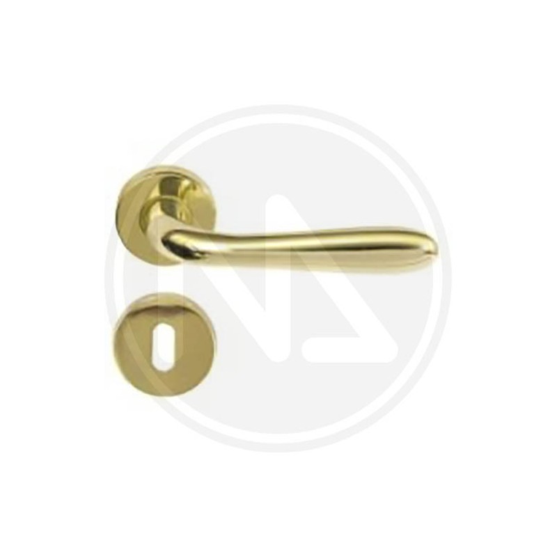 HANDLE WITH ALUMINUM ROSE "AGNONE" gold