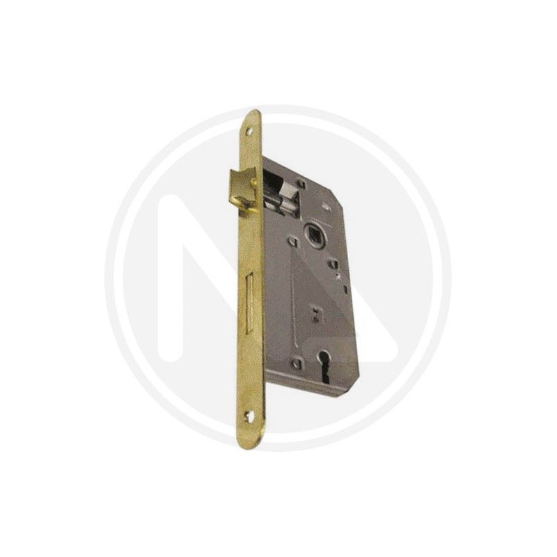 mortice version round border brass plated patent lock BONAITI