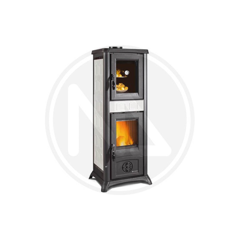 WHITE WOOD STOVE WITH OVEN "GEMMA FORNO 5.0" NORDICA