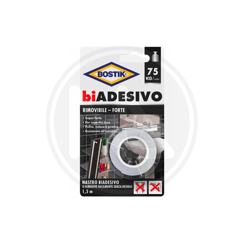 NASTRO BIADESIVO RIMOVIBILE bostik