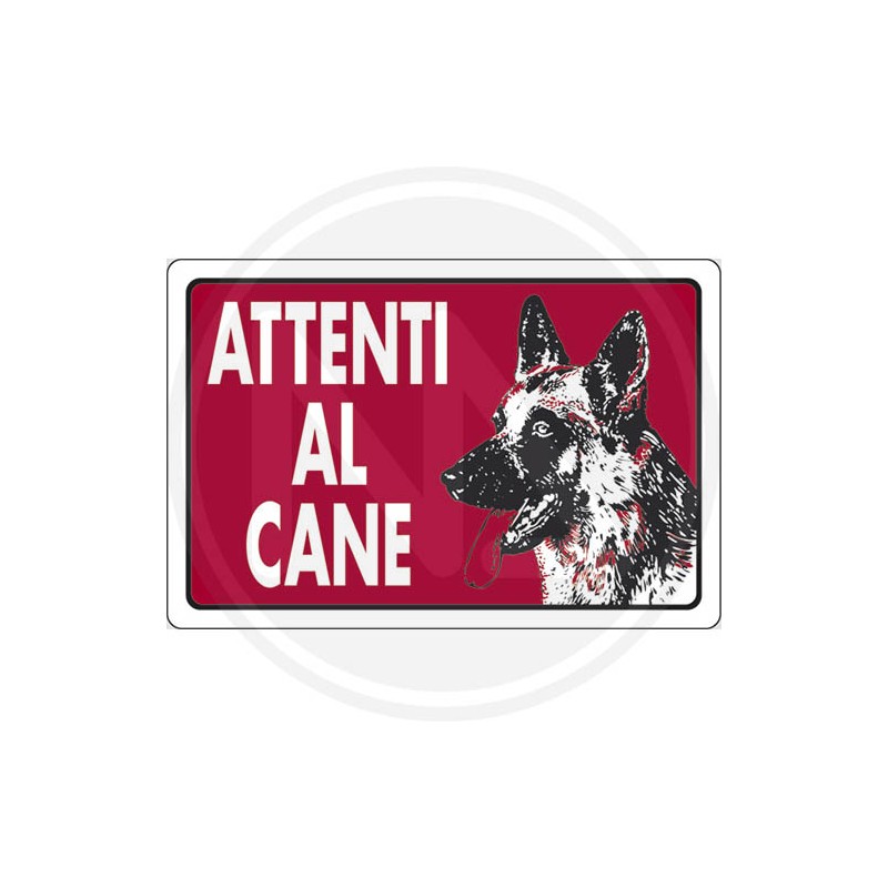 CARTELLO SEGNALETICo di informazione "ATTENTI AL CANE"
