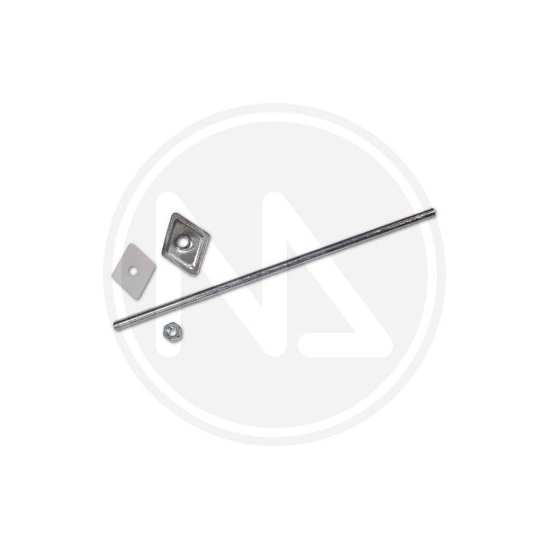 barrette zincate con rondelle e dado