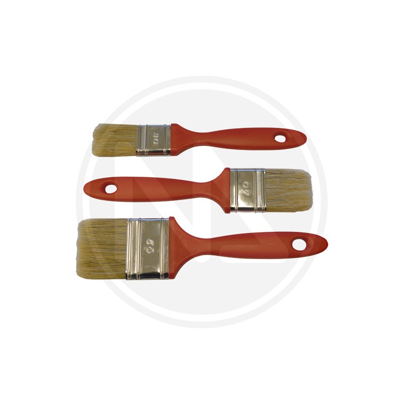 FLAT BRUSHES DOUBLE TYPE PURE BRISTLES SET 3 PCS. MAURER