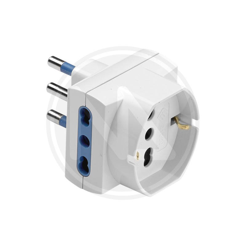 ADATTATORE TRIPLO 16A bianco PRESA SCHUKO P40 MAURER