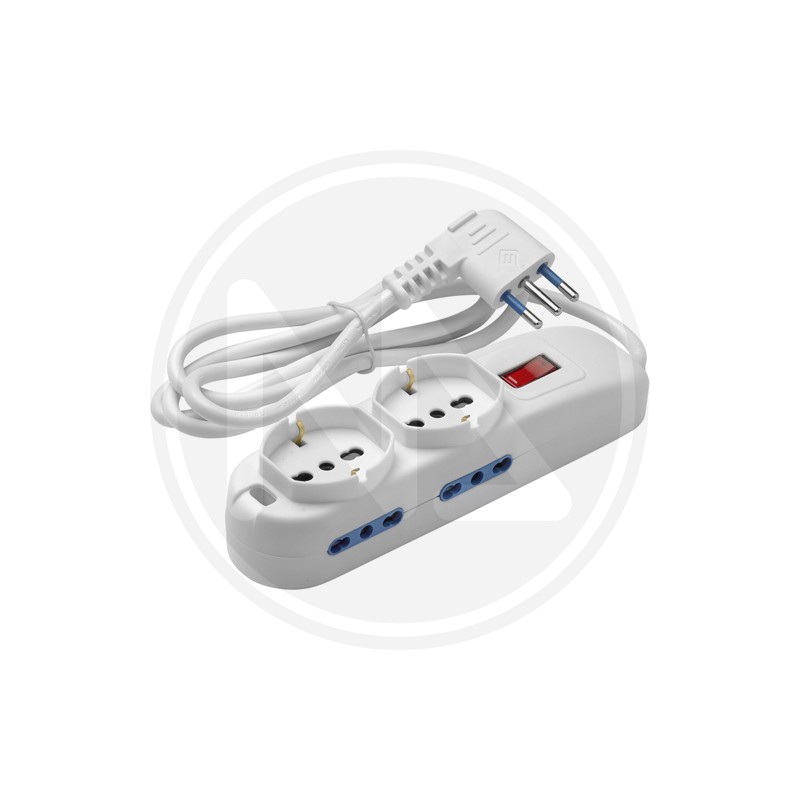 multisocket 2 shuko P40 +4 outlet 2 places with inter. maurer