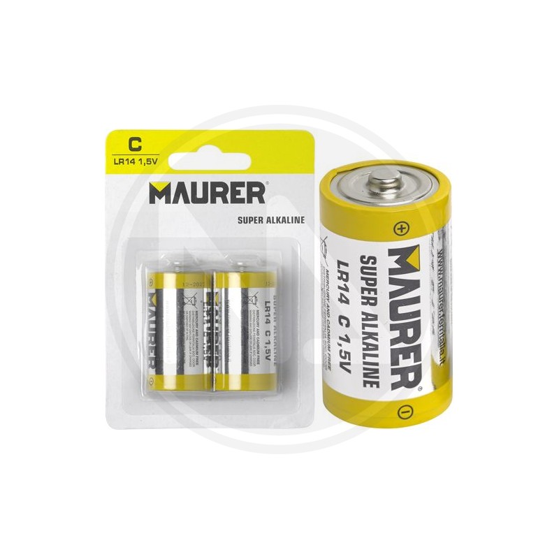 baby alkaline battery 1/2 torcia maurer