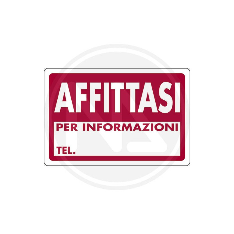CARTELLO SEGNALETICo di informazione "AFFITTASI"