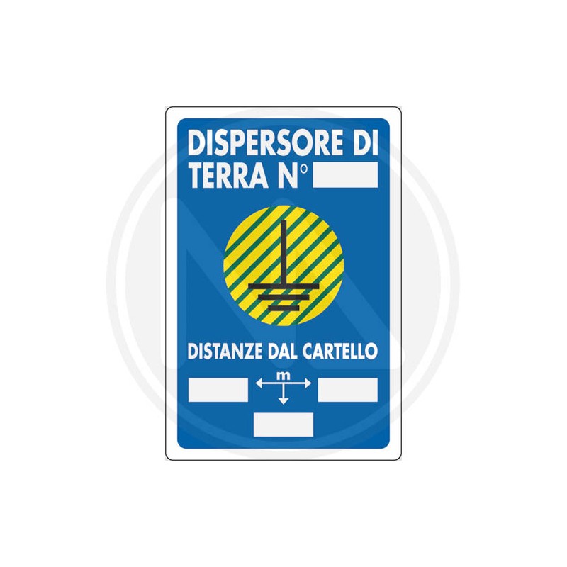 CARTELLo SEGNALETICo di sicurezza "DISPERSIONE TERRA"