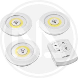 KIT 3 LUCI DA armadio LED + telecomando maurer