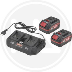 KIT CARICABATTERIA DOPPIO + 2 BATTERIE "CKT 2044 dual" YAMATO MYX