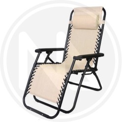 MULTIPOSITION STEEL DECK CHAIR "ALIVIO" PAPILLON