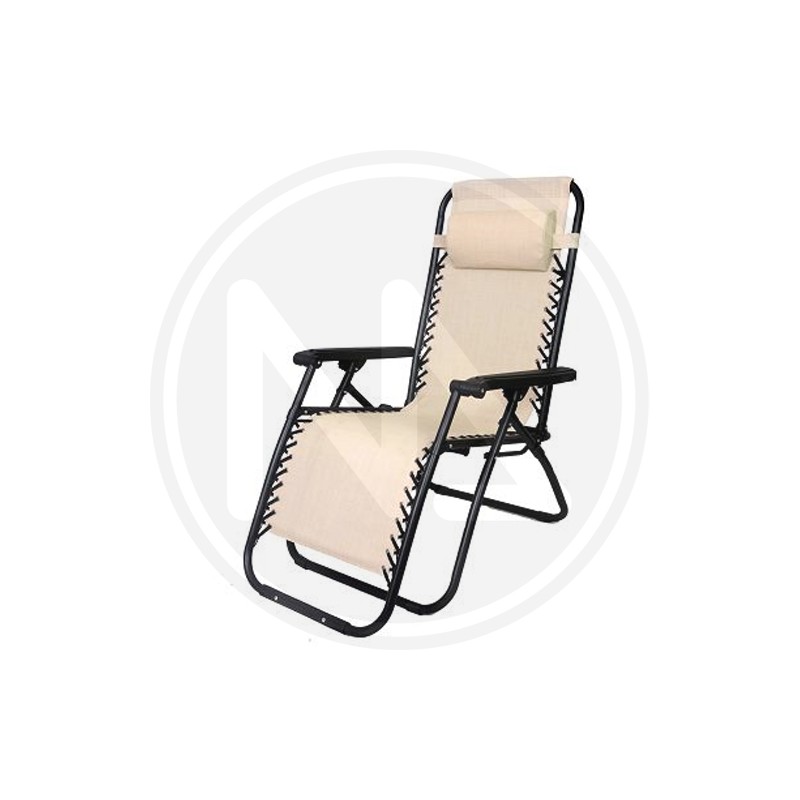 MULTIPOSITION STEEL DECK CHAIR "ALIVIO" PAPILLON