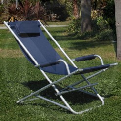 Sedia sdraio dondolo CON BRACCIOLI in alluminio papillon