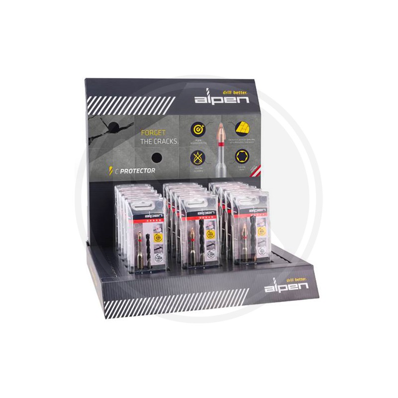 drills in display "C-PROTECTOR+PROFI BETON" alpen