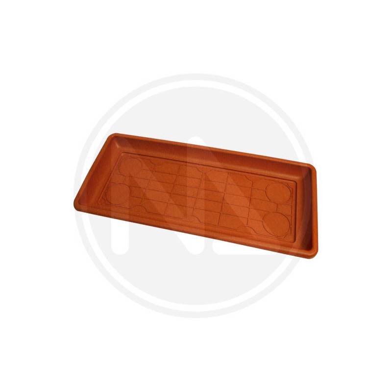 SOTTOVASO RETTANGOLARE PER VASO TERRACOTTA