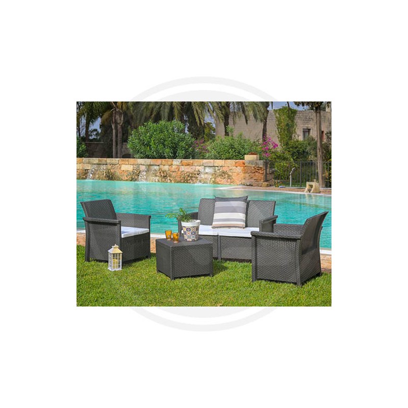 RESIN LIVING ROOM "DOLCEFARNIENTE" ANTRACITE