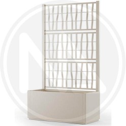 PLANTER WITH ESPALIER "ETHICA" CHALK WHITE