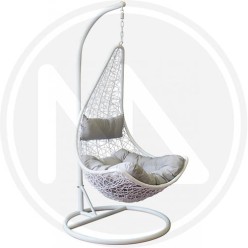 ROCKING chair with METAL STRUCTURE and seat with CUSHION